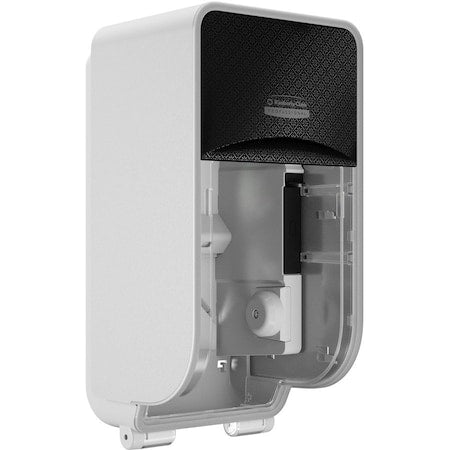 KIMBERLY-CLARK PROFESSIONAL Toilet Paper Dispenser, Coreless, Vertical Double Roll, Plastic, Black