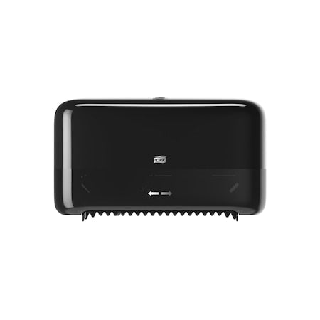 TORK Toilet Paper Dispenser, Plastic, Black