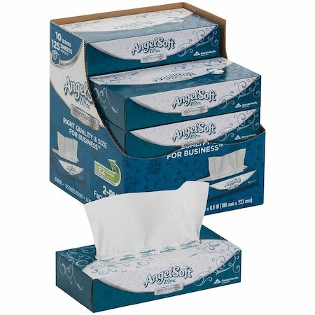 GEORGIA-PACIFIC Angel Soft Ultra Professional Series 2 Ply Facial Tissue, 125 Sheets, 10 PK