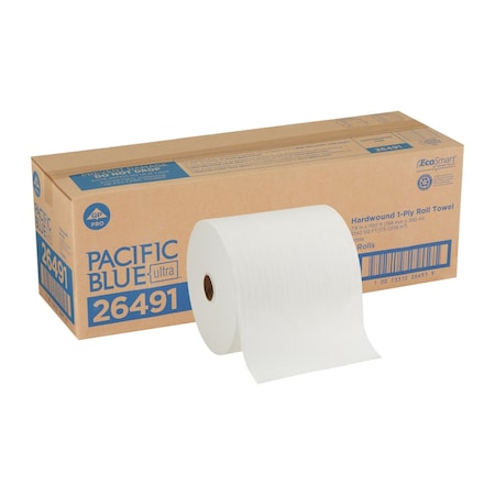 GEORGIA-PACIFIC Pacific Blue Ultra Hardwound Paper Towels, 1 Ply, Continuous Roll Sheets, 1150 ft, White, 3 PK