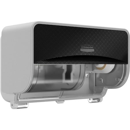 KIMBERLY-CLARK PROFESSIONAL Toilet Paper Dispenser, Coreless, Horizontal Double Roll, Plastic, Black