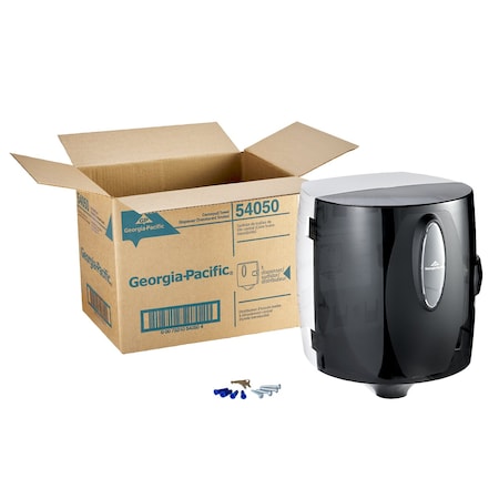 BRAWNY FortGuard 12-5/8"H x 10-1/4"W, Center Pull Wipe Dispenser, Translucent Smoke