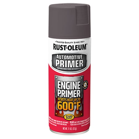 RUST-OLEUM Automotive 600 Degrees F Engine Primer Spray, Gray, Flat, 11 oz
