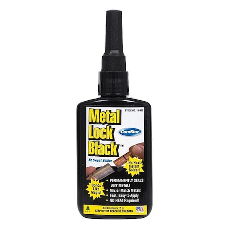 COMSTAR Instant Adhesive, Metal Lock Black Series, 2 oz, Bottle