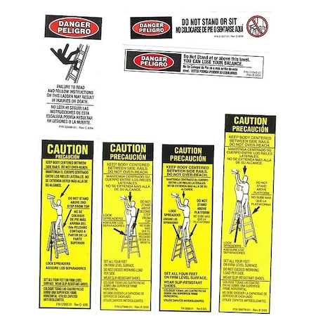 WERNER AL Stepladder Safety and Instruction Labels