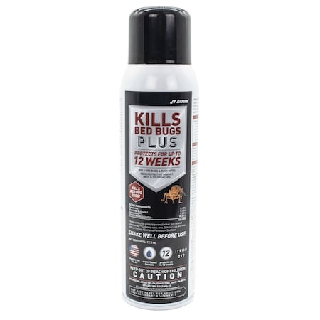 JT EATON Insect Killer For Bed Bugs, 17.5 oz, Aerosol, DEET-free,