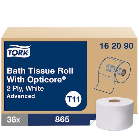 TORK Standard Core, 2 Ply, 865 Sheets, White, 36 PK