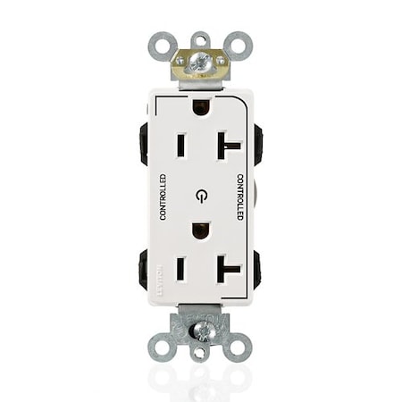 LEVITON PlugsandReceptacles, 20A, 125VAC, Wht, Nylon
