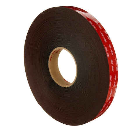 3M Double-Sided Foam Tape, 1 in W, 36 yd L, 1/16 in, Acrylic Foam, Double-Sided, 9 PK