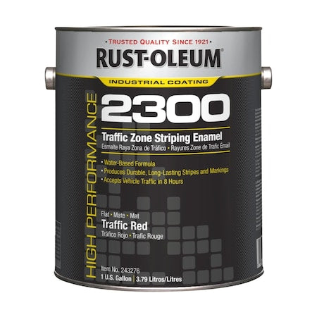 RUST-OLEUM Traffic Zone Striping Paint, 1 gal., Red, Water -Based