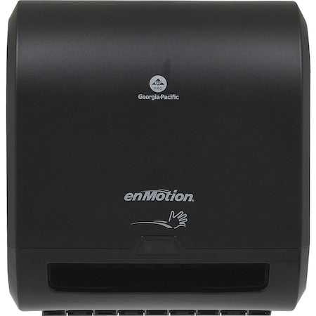 GEORGIA-PACIFIC enMotion 8 in Automated Touchless Paper Towel Dispenser, Motion Activated, Wall Mount, Black