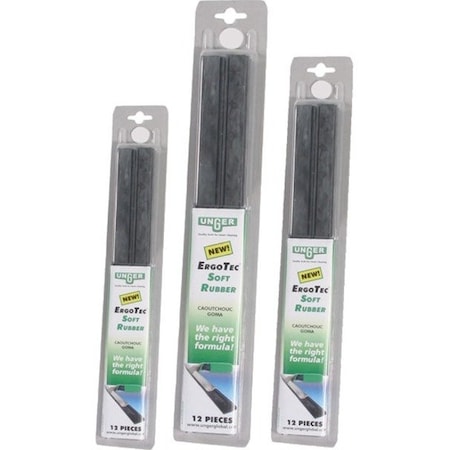 UNGER Replacement Squeegee Blade, 18"L, Rubber
