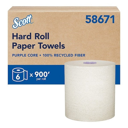 SCOTT Paper Towels, Brown, Recycled Fiber, PK6