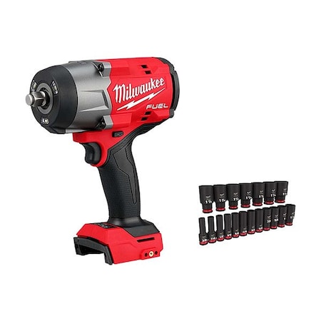 MILWAUKEE TOOL M18 FUEL 1/2" HTIW + 19PC Socket Set