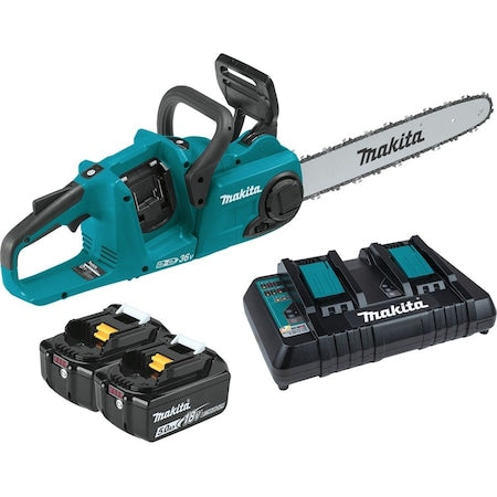 MAKITA 16 in L Cordless Battery-Powered Chainsaw Kit, 18 V, 5.0Ah, Battery Included