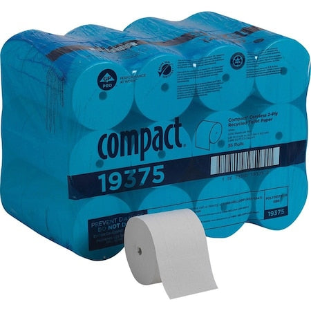 GEORGIA-PACIFIC Compact Toilet Paper, 2 Ply, 1,000 Sheets, 333 ft L, Coreless, PK36
