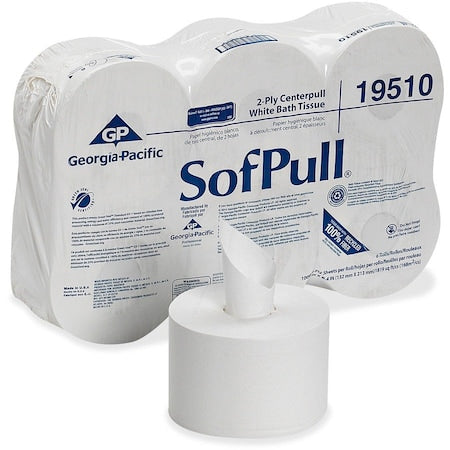GEORGIA-PACIFIC SofPull, Center Pull, 2 Ply, 1000 Sheets, White, 6 PK