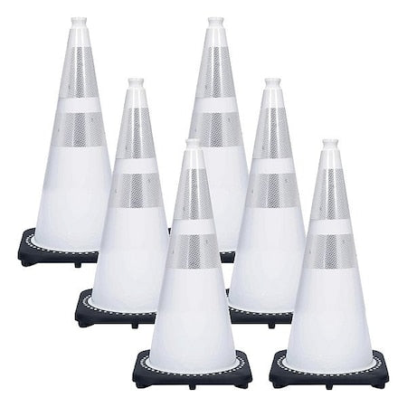 MR. CHAIN Traffic Cone, White, 28 in H, PVC