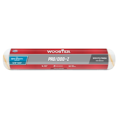 WOOSTER 14" Paint Roller Cover, 3/8" Nap, Woven Fabric