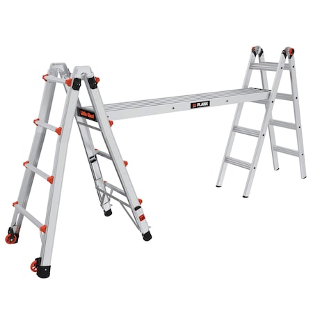 LITTLE GIANT LADDERS Adj. Aluminum 2-Person Plank, 73 in L