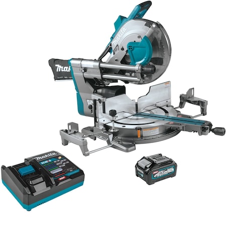MAKITA Cordless Miter Saw, 12 in Blade Dia., Max Blade Speed: 4, 400 RPM 1 in Arbor Size