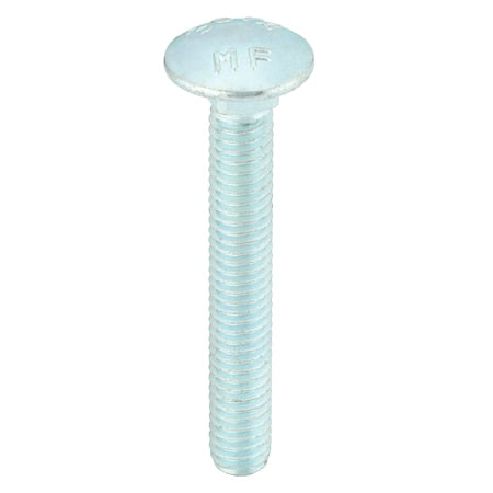 N/A Carriage Bolt, Square Neck, 5/16"-18, 2-1/4 in L, Steel, Grade 2, Zinc Plated, 100 PK
