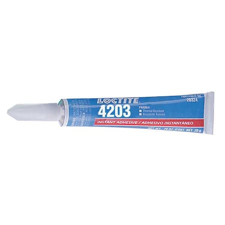 LOCTITE Instant Adhesive, 4203 Series, Clear, 0.7 oz, Tube