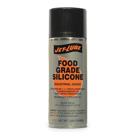 JET-LUBE Food Grade Silicone Lubricant, 12 oz, Aerosol,