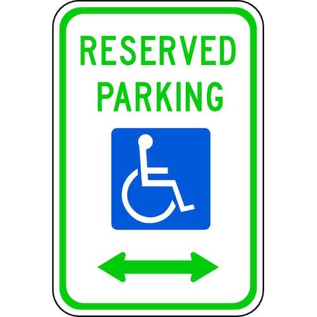 LYLE Reserved Parking Parking Sign, 18" x 12, R7-8D-12HA