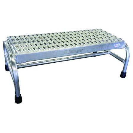 COTTERMAN Step Stand, 1 Steps, 500 lb Load Capacity, 10 in Overall Height, Aluminum, Gray