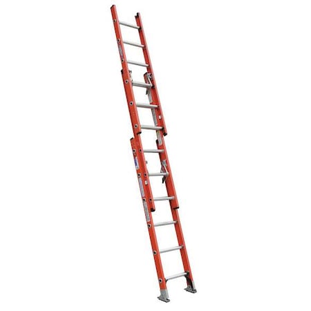 WERNER 16 ft Fiberglass Extension Ladder, 300 lb Load Capacity
