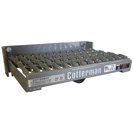 COTTERMAN Spring Loaded Fold-Up Step, 4 In. H