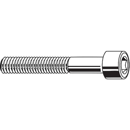N/A 1/4"-28 Socket Head Cap Screw, Socket, Black Oxide Steel, 5 in Length, 25 PK
