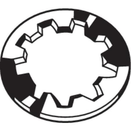 N/A Internal Tooth Lock Washer, For Screw Size 9/16 in Stainless Steel, Plain Finish, 10 PK