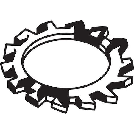 N/A External Tooth Lock Washer, For Screw Size 3/4 in Steel, Zinc Plated Finish, 10 PK