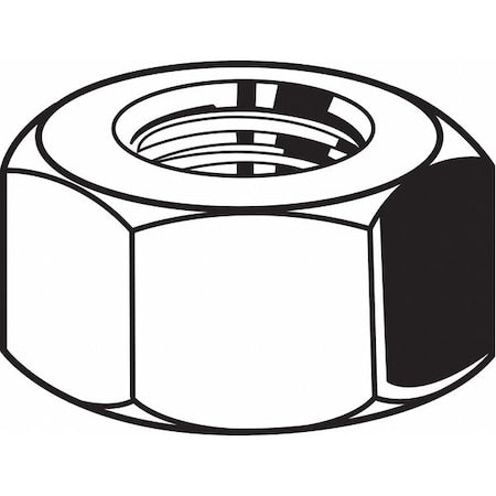 N/A Hex Nut, M5-0.80, Steel, Class 10, Black Oxide, 4 mm Ht, 100 PK