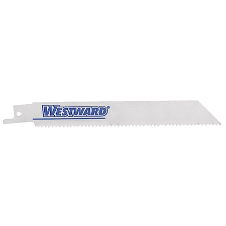 WESTWARD 6 in x 10 TPI, Metal Cutting Reciprocating Saw Blade, 25 PK