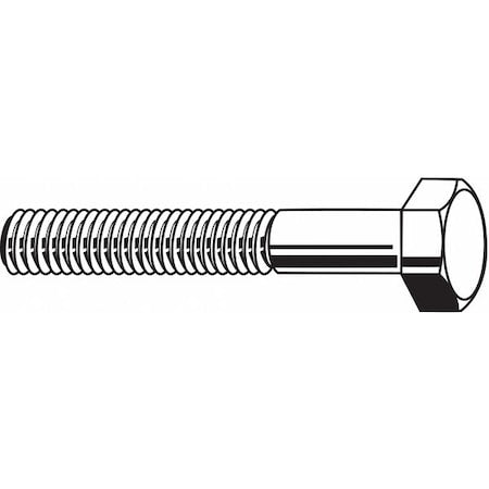 N/A Grade 5, 5/8"-11 Hex Head Cap Screw, Zinc Plated Steel, 8-1/2 in L, 5 PK