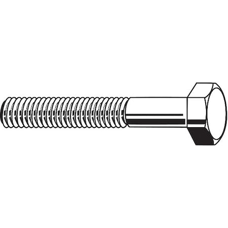 N/A Grade 8, 1"-8 Hex Head Cap Screw, Zinc Yellow Steel, 2-1/2 in L, 5 PK