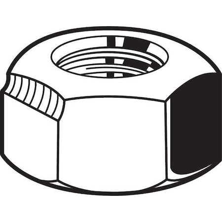 N/A Top Lock Distorted Thread Lock Nut, M18-2.50, Steel, Class 10, Zinc Plated, 18 mm Ht, 25 PK