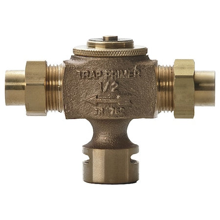 JAY R. SMITH MANUFACTURING 1/2 Dia, Cast Bronze, Bronze, Floor Drain, Automatic Trap Primer