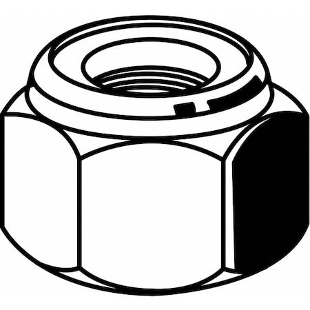 N/A Nylon Insert Lock Nut, 5/8"-18, Steel, Grade 8, Zinc Plated, 3/4 in Ht, 10 PK