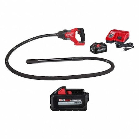 MILWAUKEE TOOL M18 FUEL 8' Concrete Pencil Vibrator Kit + M18 HIGH OUTPUT XC6.0 Battery Pack