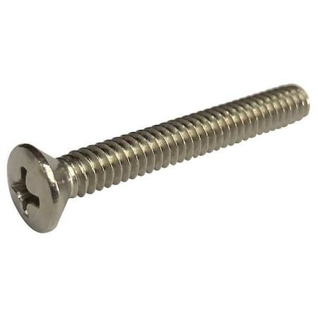 N/A #10-32 x 5/8 in Phillips Oval Machine Screw, Plain 18-8 Stainless Steel, 100 PK