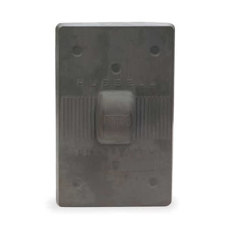 HUBBELL WIRING DEVICE-KELLEMS Weatherproof Plates, Number of Gangs: 1-Gang Neoprene, Light Texture Finish, Gray