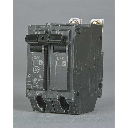 GE Miniature Circuit Breaker, THQB Series, 70A, 2 Pole, 120/240V AC, 10kA at 120/240V AC