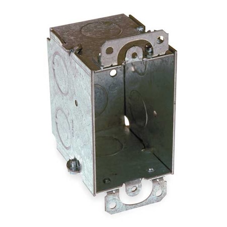 RACO Electrical Box, 14 cu in, Switch Box Type, 1 Gang, Galvanized Zinc, Rectangular Shape