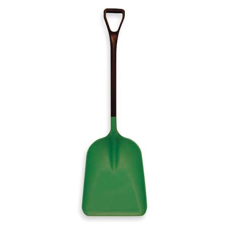REMCO No. 4 Industrial Square Point Shovel, Plastic Blade, 28 in L, Black Polypropylene Handle