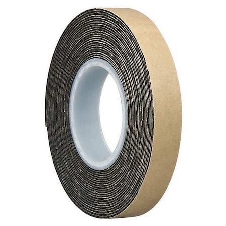 3M Double-Sided Foam Tape, 1/2 in W, 5 yd L, 1/32 in, Polyethylene Foam, Double-Sided