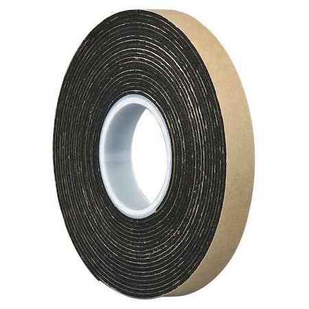 3M Double-Sided Foam Tape, 3/4 in W, 5 yd L, 1/16 in, Polyethylene Foam, Double-Sided